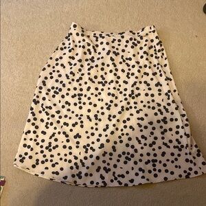 Polka Dot Cream and Black Skirt
